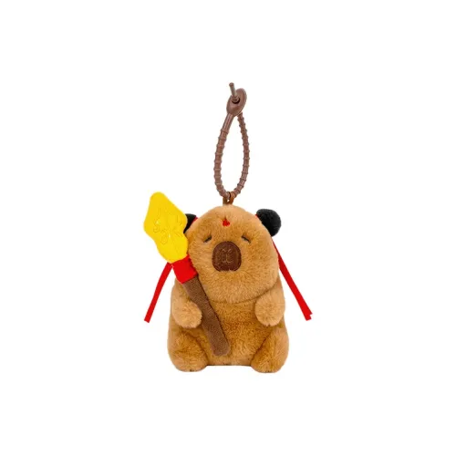 Любовь Capybara Ne Zha Пламя Spear Куклы Плюшевый Брелок 13 см Рекомендуемая высота