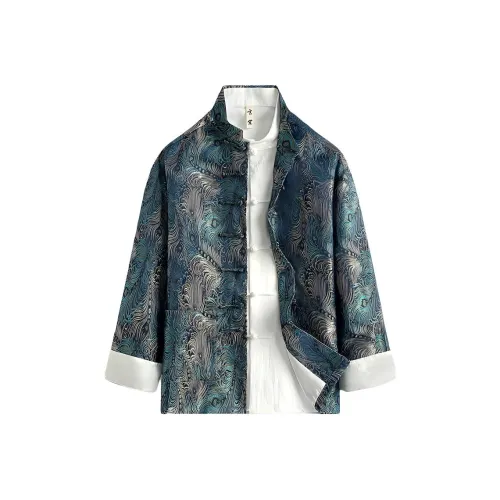 XUANSHENG Куртки Пальто Мужской Павлин Перо