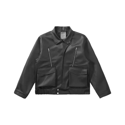 HARSH AND CRUEL Черная унисекс кожаная куртка