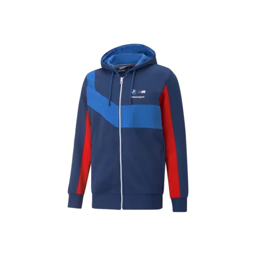 PUMA BMW M Motorsport С капюшоном Свитшот Куртки и Пальто Мужской Синий