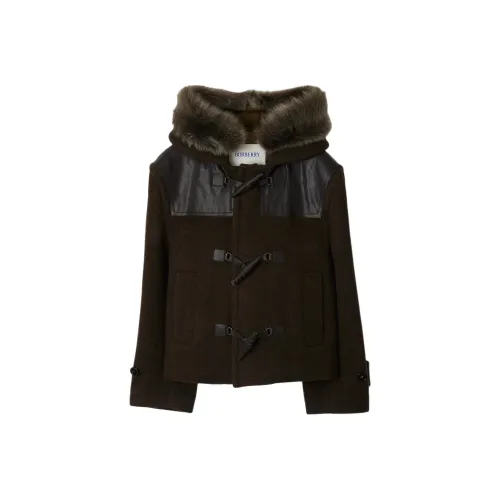 Burberry Шерсть Duffle Куртки и Пальто Мужской Коричневый