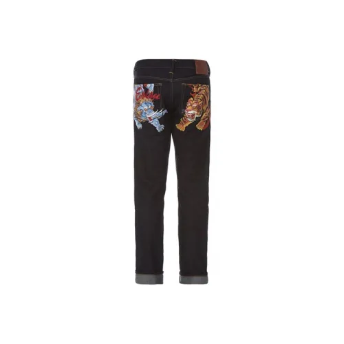 EVISU SS18 Джинсы Мужские Джинсовый Синий