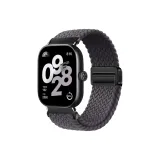 [Магнитная застежка - Вязаная ткань Loop] Космический серый - Черная пряжка + Черный соединитель