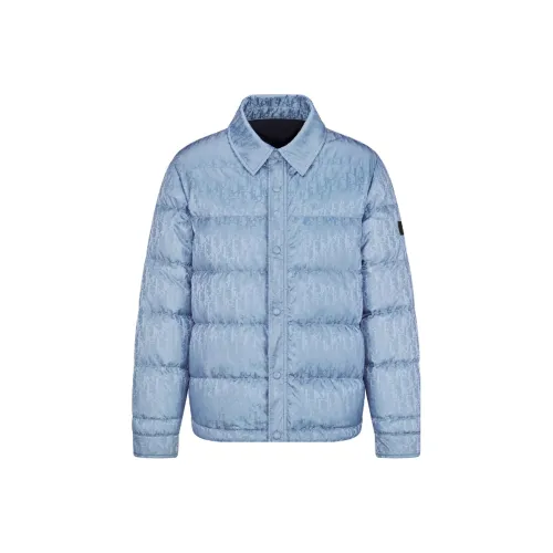 DIOR FW23 Пуховик Пальто Мужской Синий