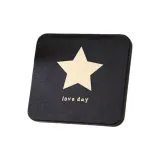 Звезды, черный корпус, двусторонний, макияж, зеркальце