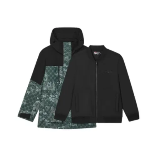 FILA Хлопковый пуховик Мужской 2-частный комплект с принтом по всей поверхности