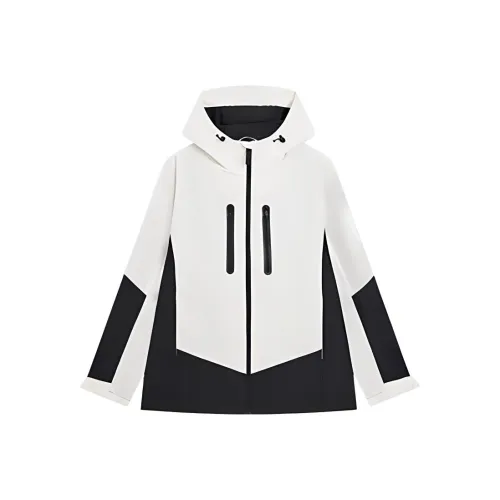 XTEP Variety Тренировки Коллекция Водонепроницаемый и Ветрозащитный для Сохранения тепла Ветровка Унисекс Винтажный белый