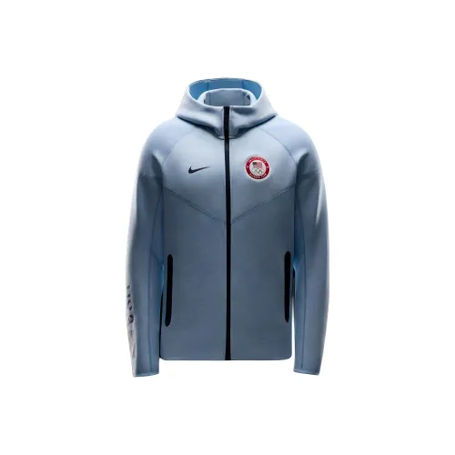 Nike Sportswear Tech Fleece Небесно-голубой/Вереск/Обсидиан/Обсидиан Мужские Куртки