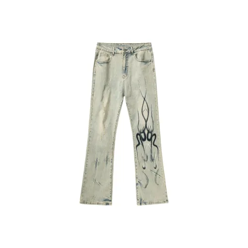 XINYINSU Джинсы Унисекс Подарок для пары Коробка Желтый Грязь