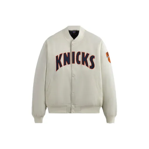 Kith X New York Knicks Co Бренд Белая Унисекс Куртка