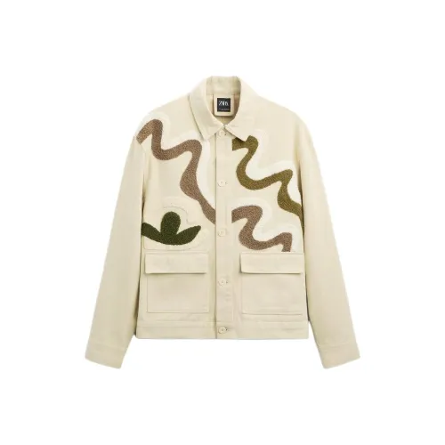 ZARA Белый Мужской Куртки