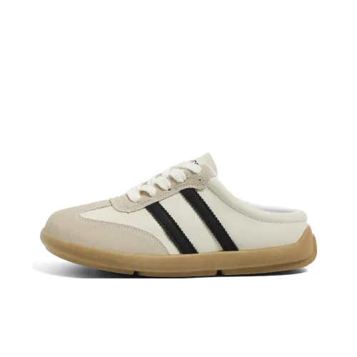 HUANQIU Носки Устойчивые к истиранию Домашние тапочки Женские Бежево-черные