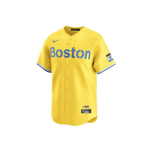 nike x MLB Boston Red Sox Dri Fit Бейсбольная куртка Мужской Золотой