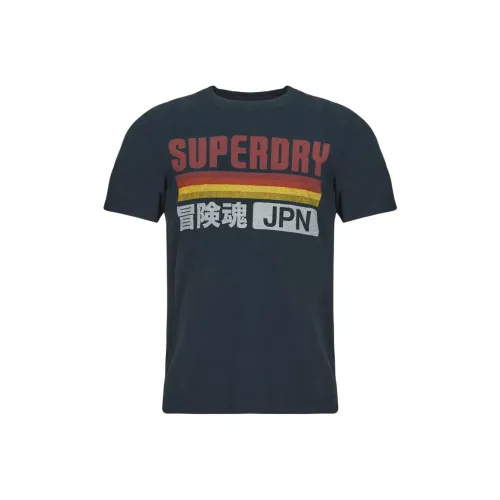 SUPERDRY T-Shirt Мужской Морской Синий