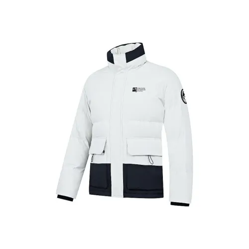 QIAODAN Пуховик Мужской Дымчатый Белый Черный