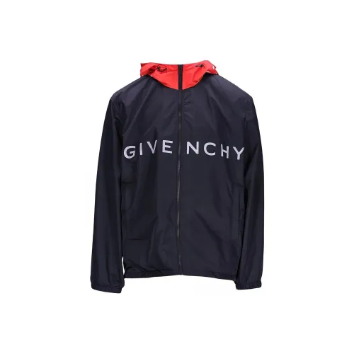 GIVENCHY FW23 Куртки и Пальто Мужской Морской Синий