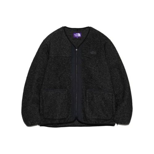 THE NORTH FACE PURPLE LABEL PLAS Шерсть Флис Field Кардиган Бархат Feel Пальто Унисекс Смешанный Уголь