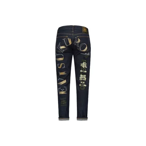 EVISU Джинсовый Синий Мужские Джинсы