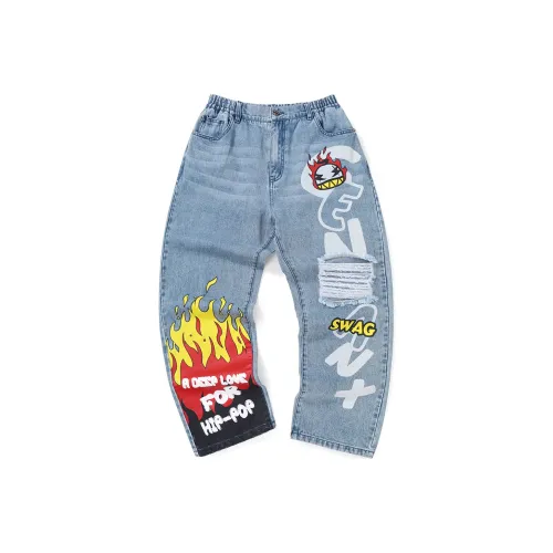 GENANX Джинсовый синий Унисекс Джинсы