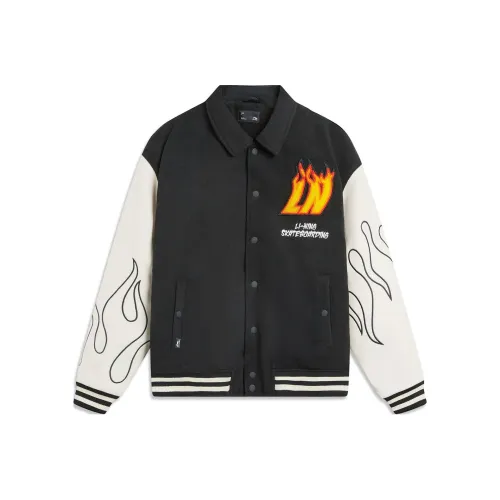 LINING Скейтборд Куртка Мужская Черная Овсяная Серый