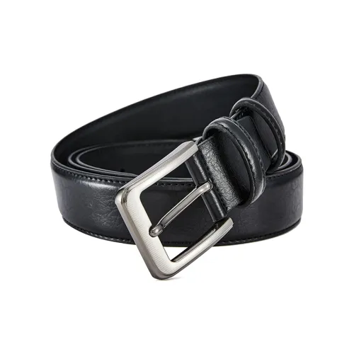 RED DRAGONFLY Ремни из коровьей кожи унисекс черный 3,3 см