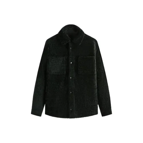 KITH FW24 Velvet Feel Coat Men's Seaweed