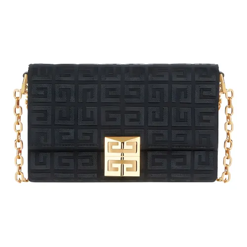 GIVENCHY Хлопок Акрил Цепочка Сумка через плечо Маленькая Женская Черная