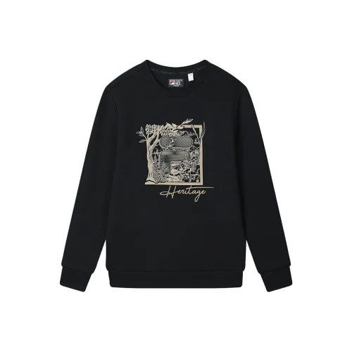 FILA Толстовка Мужская Глубокий Черный