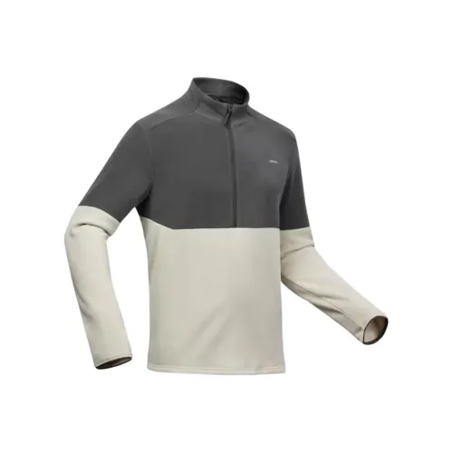DECATHLON MH500 Флис Одежда Мужская Moonlight Бежевый Угольный Серый