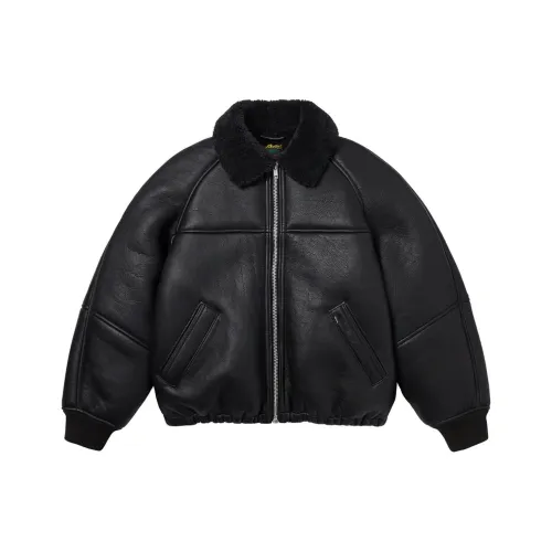 Supreme x Schott Коллаборация FW23 WEEK13 Овчина Куртка Unisex