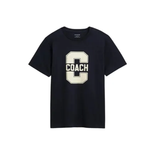 COACH SS25 T Рубашка Мужская Морской Синий