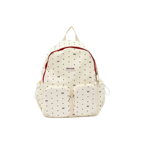Three Blessings Canvas Backpack Medium Women's Ecru Три Благословения Холст Рюкзак Средний Женский Экрю