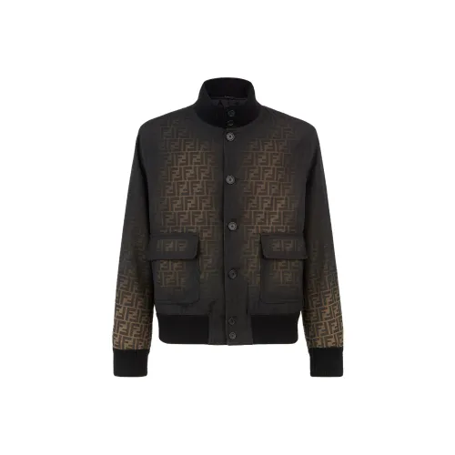 FENDI FW23 Куртки и пальто Мужской Коричневый