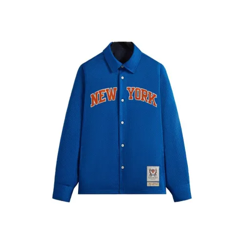 Kith X New York Knicks Co Бренд Синяя Унисекс Куртка