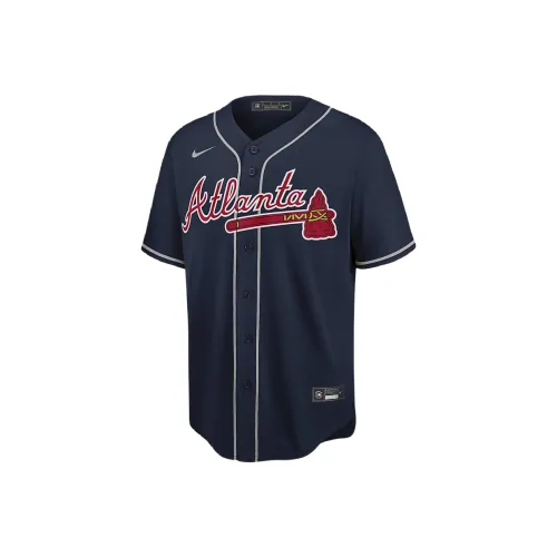 nike x MLB nike X MLB Co Бренд Atlanta Braves Ronald Acuña Jr. Бейсбольная куртка Мужской Морской синий