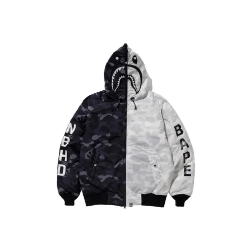 BAPE BLACK/Белый Мужские Куртки