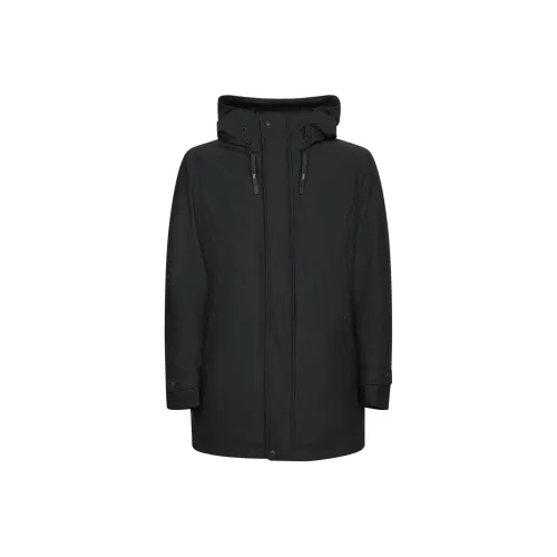 HERNO Мужское черное пальто