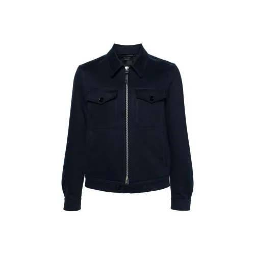 TOM FORD FW23 Куртки и Пальто Мужской Индиго