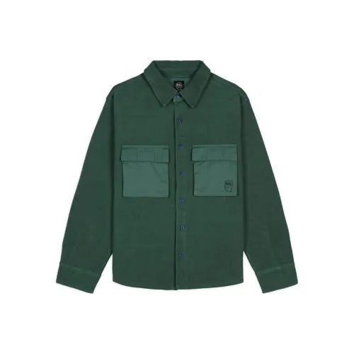 Brain Dead CPO FRENCH TERRY Сатиновая Рубашка Куртки и Пальто Унисекс Зеленый