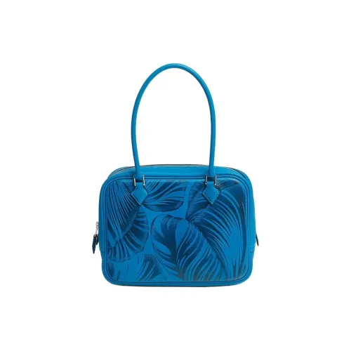 HERMES Plume Swift Телячья кожа Сумка Мини Женские Синий HYDRA с Микронезийским узором