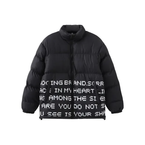 NOOING Хлопковый пуховик унисекс черного цвета
