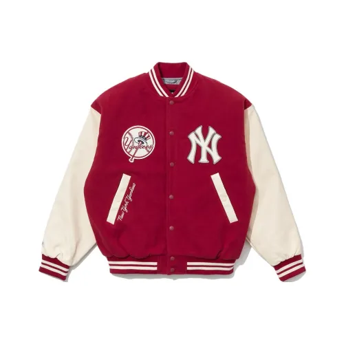 New Era Бейсбольная куртка Унисекс Бордовый