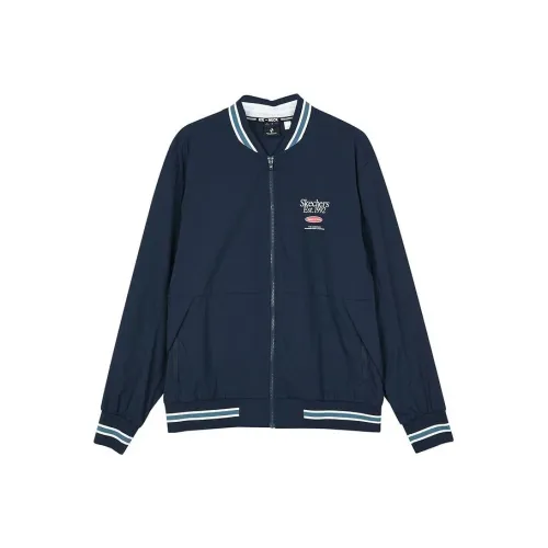 Skechers Бейсбольная куртка Мужская Темно-синяя