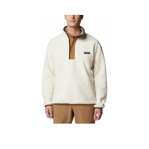 Columbia Helvetia 2 Columbia Мужской Бежевый Половина Snap Флис Бархат Feel Куртка Мужской Розово-белый