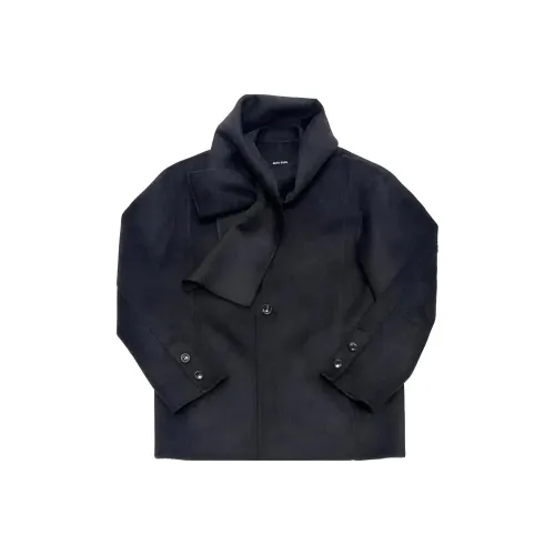 Dupu Contracted Вельветовая Куртка с Вязаным Шарфом Мужской Черный