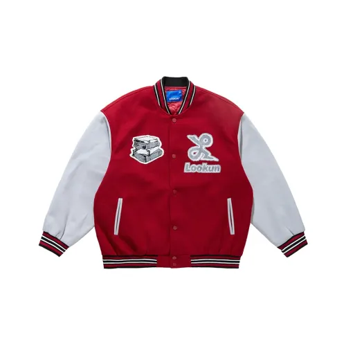 LOOKUN Красный Унисекс Бейсбольная Джерси