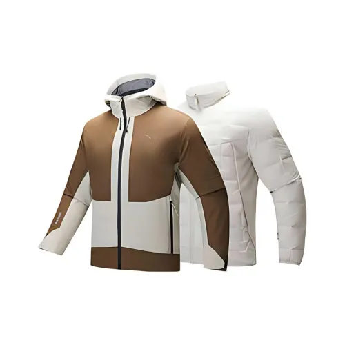 ANTA Outdoor Collection Теплоизоляционный Ветровка Мужской Циановый Bird Серый Шлифованный Коричневый