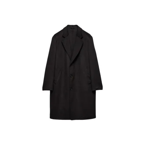 PRADA Мужское черное пальто