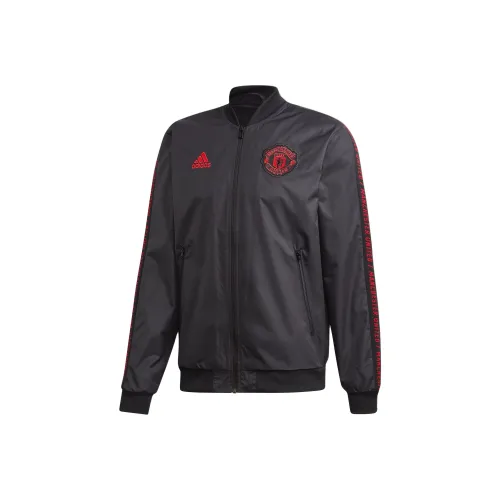 Adidas MUFC K WAY Anthem JKT Куртки и пальто Мужской Черный Серый