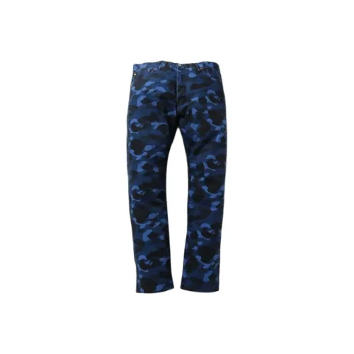 A BATHING APE BAPE совместный бренд Синий Мужской Джинсы